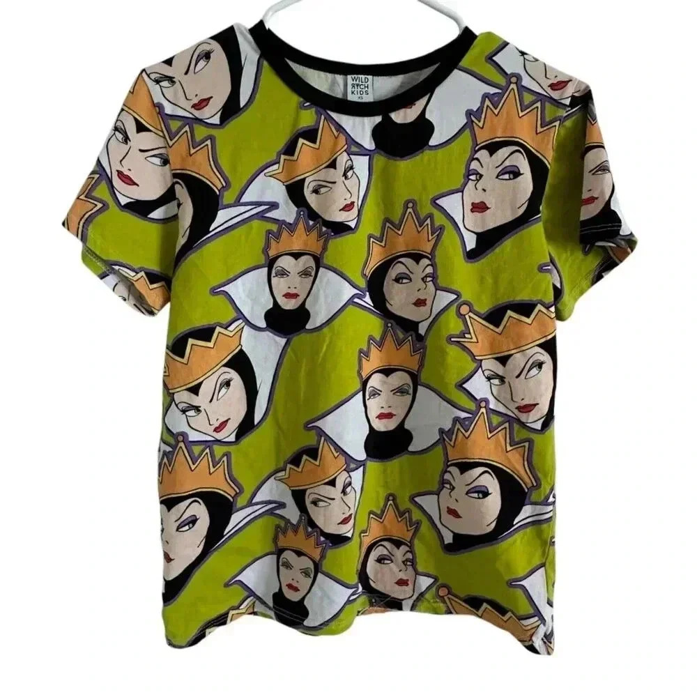 Wild Rich Kids T-Shirt Adult size XS Disney Evil Queen print short sleeve - Picture 3 of 7